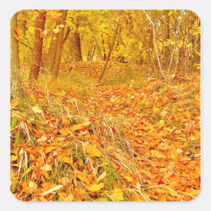Golden Path Square Sticker