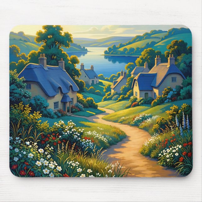 Golden Path to Blue Water Mouse Mat (Front)