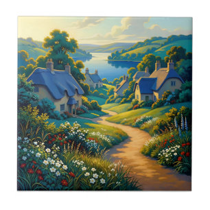 Golden Path to Blue Water Tile
