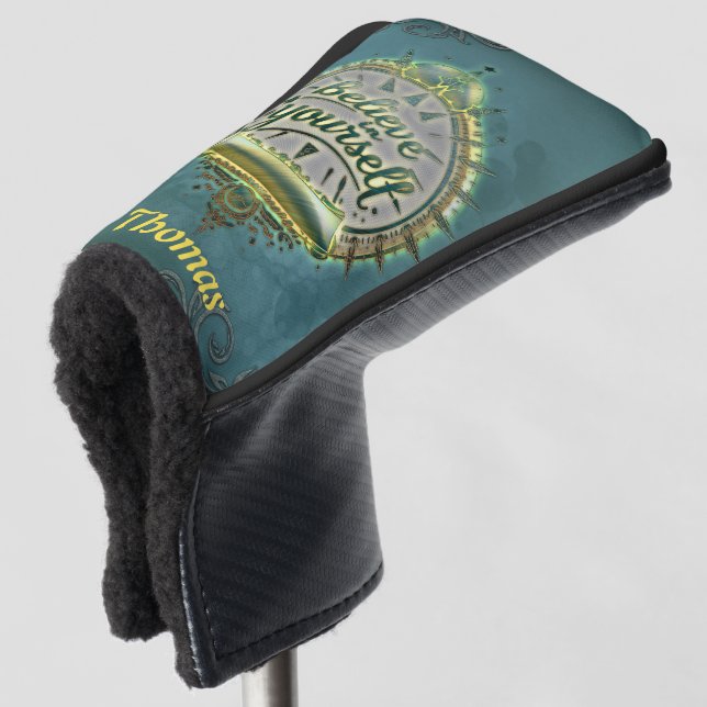 Golden Paths Believe in yourself.  Golf Head Cover (3/4 Front)