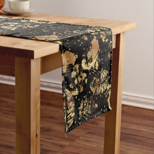 Golden pattern 07 bw black BG Medium Table Runner