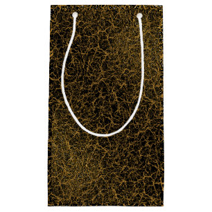 Golden Pattern 09.bw Black BG Small Gift Bag