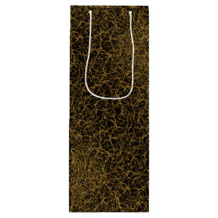 Golden Pattern 09.bw Black BG Wine Gift Bag