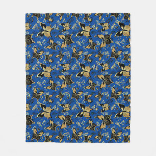 Golden pattern 15 bwx4. black BG Fleece Blanket