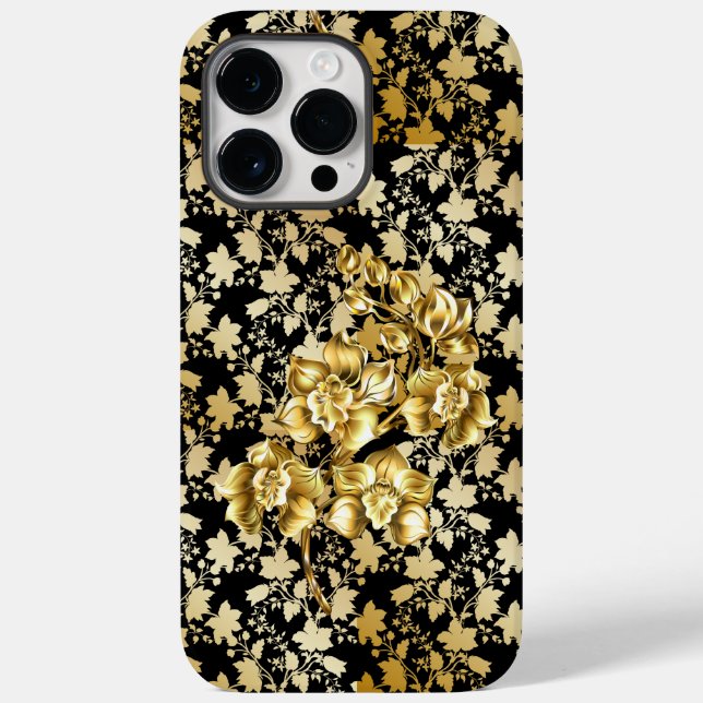 Golden pattern 21,bw. Black BG Case-Mate iPhone Case (Back)