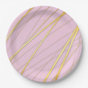 Golden Pattern 2 Paper Plate