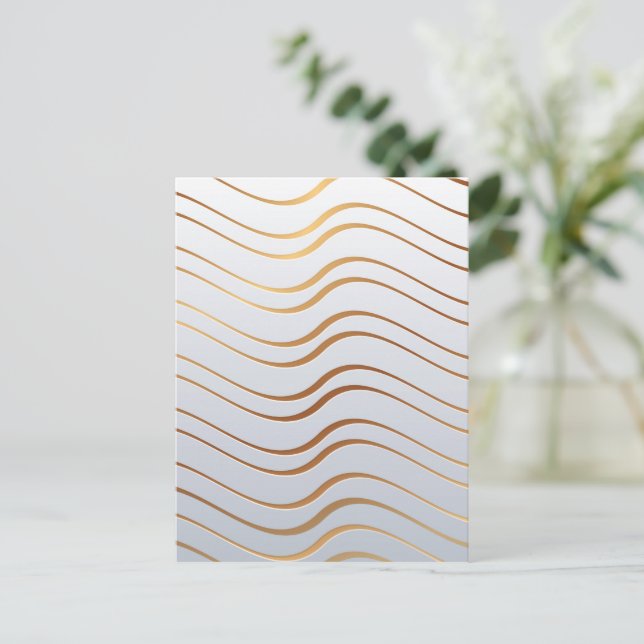 Golden Pattern 3 Postcard (Standing Front)