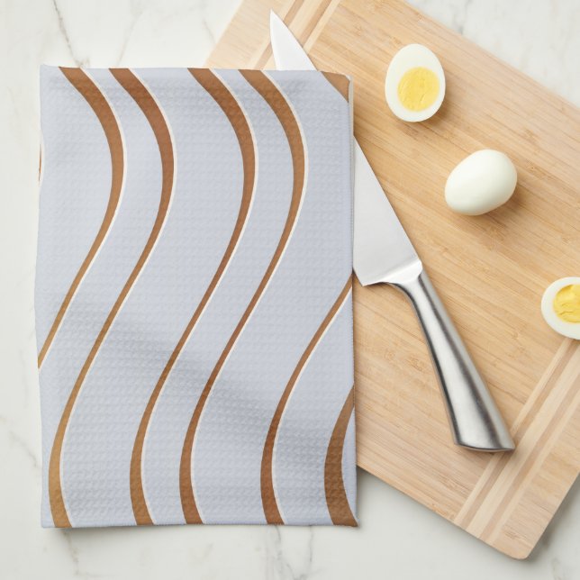 Golden Pattern 3 Tea Towel (Quarter Fold)