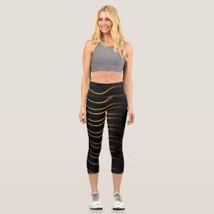 Golden Pattern 4 Capri Leggings