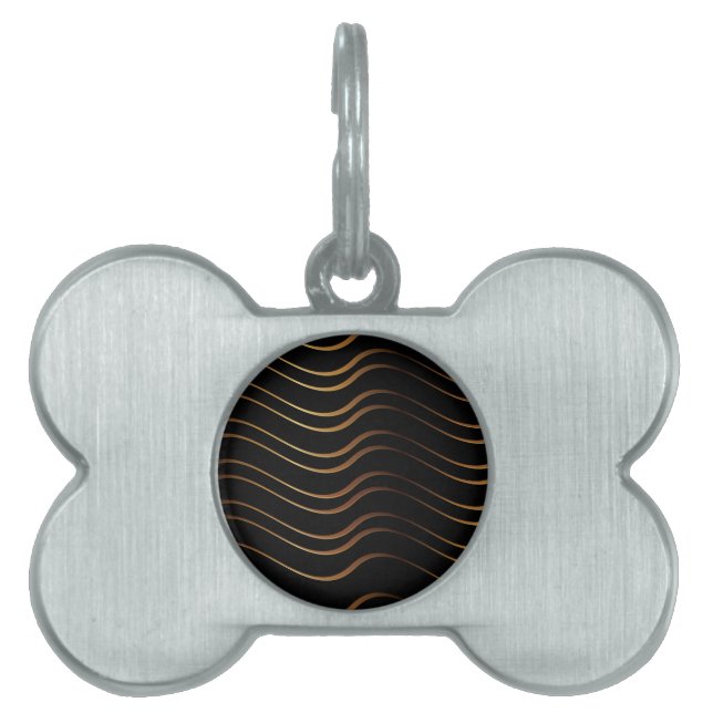 Golden Pattern 4 Pet ID Tag (Front)