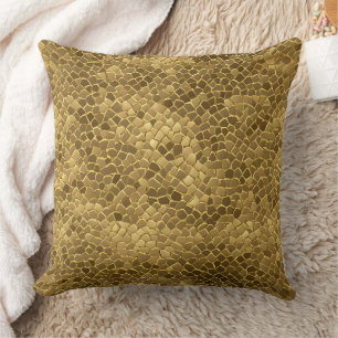 Golden Patterns AI art  Cushion