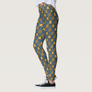 golden patterns leggings