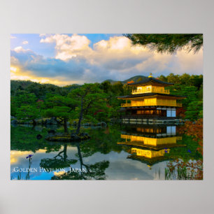 Golden Pavilion Temple Kyoto Japan Landscape Poster