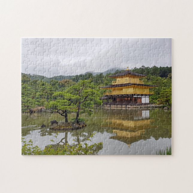 Golden Pavilion Zen Buddhist Temple Kyoto Photo Jigsaw Puzzle (Horizontal)