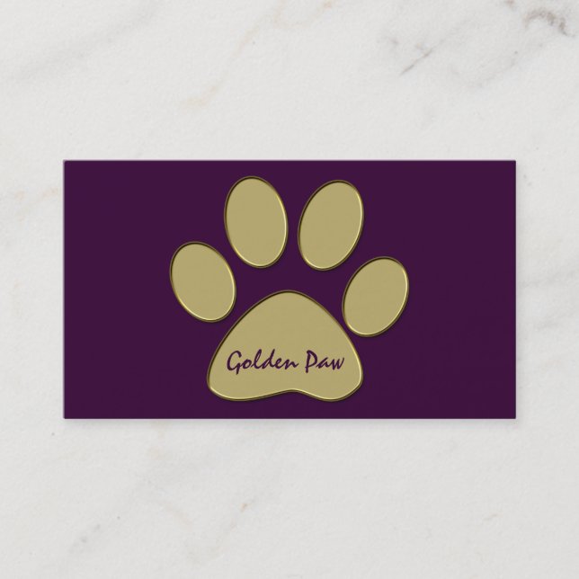 golden paw business card (Front)