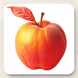 Golden Peach Perfection Design Coaster
