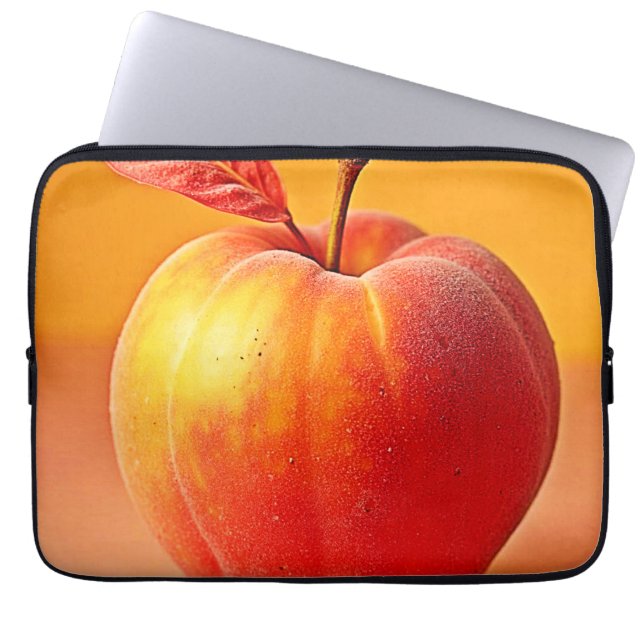 Golden Peach Perfection Design Laptop Sleeve (Front)