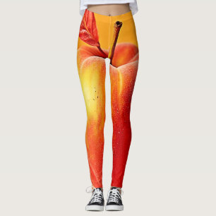 Golden Peach Perfection Design Leggings