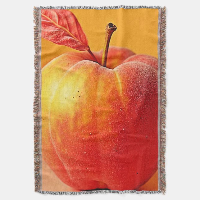 Golden Peach Perfection Design Throw Blanket (Front Vertical)