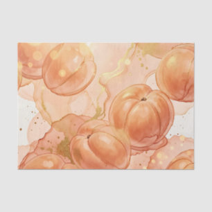 Golden Peach Watercolor Pattern Tissue Paper