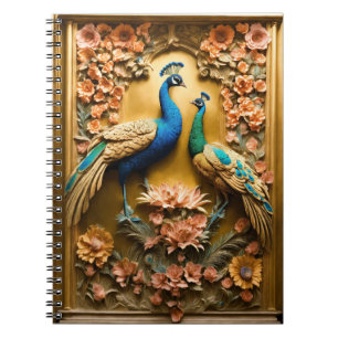 Golden Peacock Design Notebook