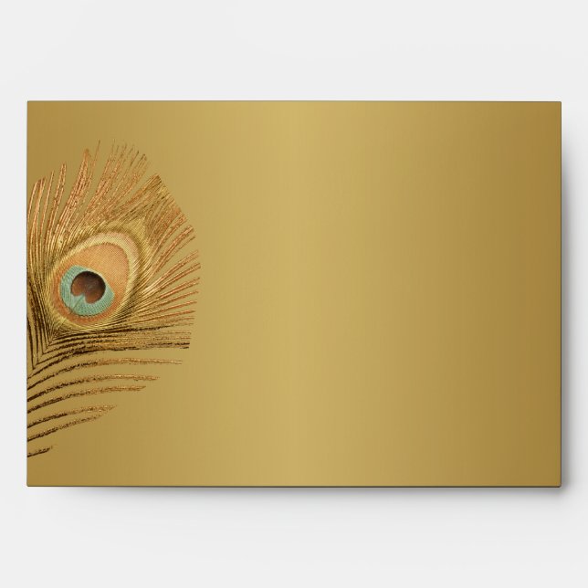 Golden Peacock Envelope (Front)