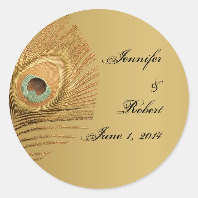 Golden Peacock Envelope Seal (Front)