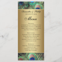 Golden Peacock Feather Wedding