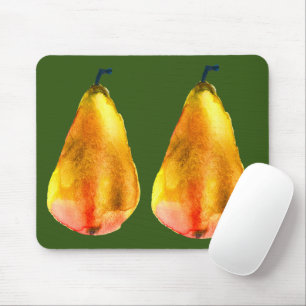 Golden Pear fruit art Mouse Mat