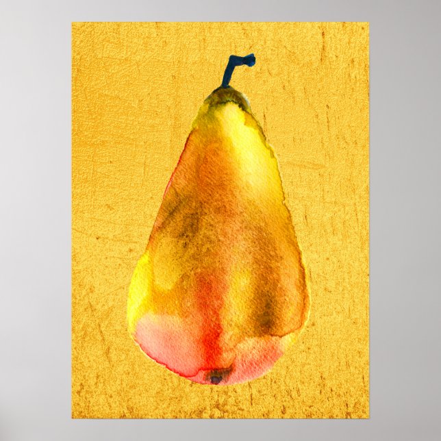 Golden Pear Fruit art Poster (Front)