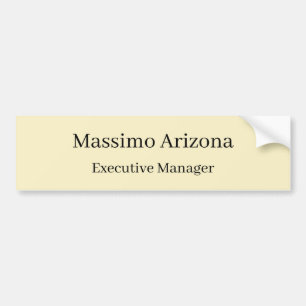 Golden Pearl Plain Professional Modern Minimailst Bumper Sticker