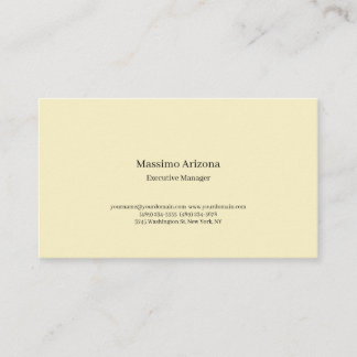 Golden Pearl Plain Professional Modern Minimailst Enclosure Card