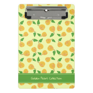 Golden Pears Collection Golden Cream Mini Clipboard