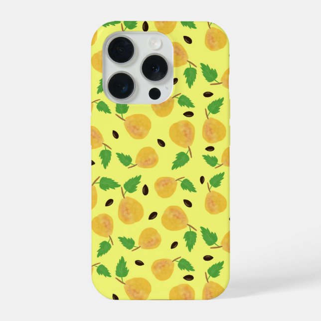 Golden Pears Collection Yellow Bright iPhone Case (Back)