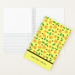Golden Pears Collection Yellow Bright Notebook