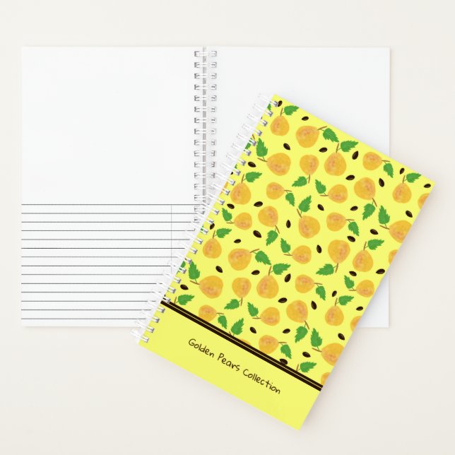 Golden Pears Collection Yellow Bright Notebook (Inside)