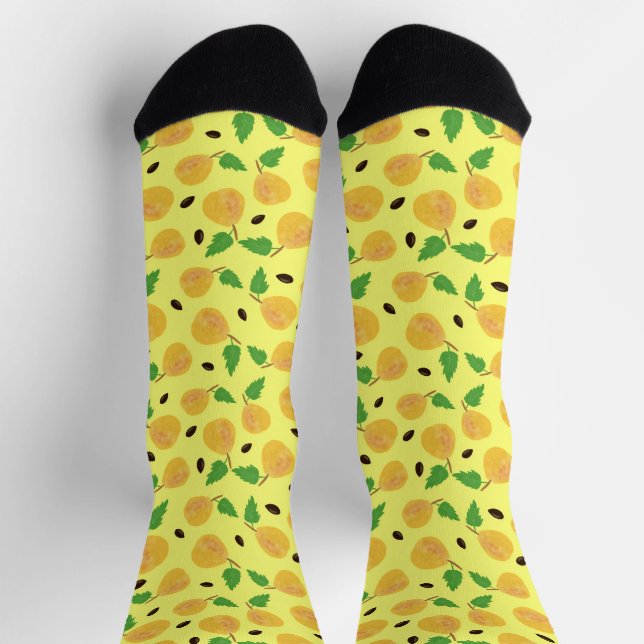 Golden Pears Collection Yellow Bright Socks (Top)