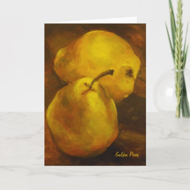 Golden Pears Note Card (Front)