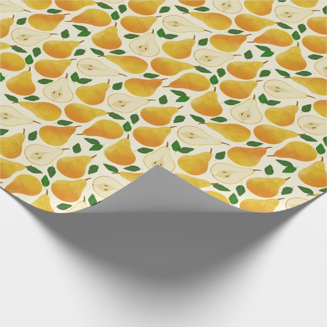 Golden Pears Pattern Wrapping Paper (Corner)