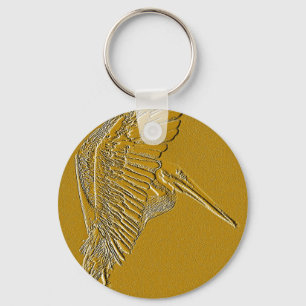 Golden Pelicans_ Key Ring
