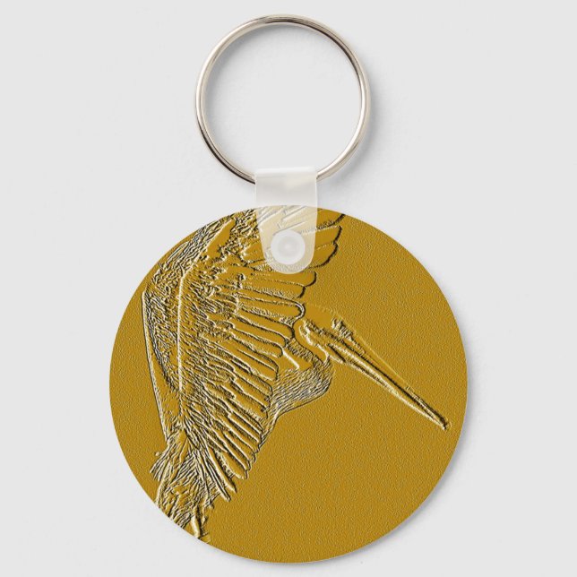 Golden Pelicans_ Key Ring (Front)