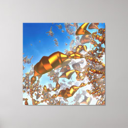 Golden Pencils Stretched Canvas Print