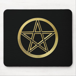 Golden pentagram mouse mat