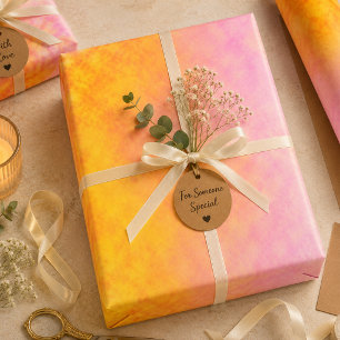 Golden Petal Mirage Wrapping Paper Sheet