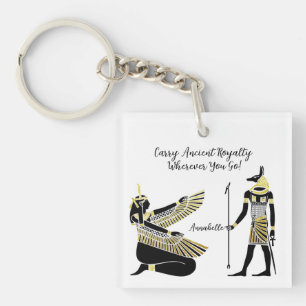 Golden Pharaoh’s Blessing: Ancient Egyptian Art Key Ring