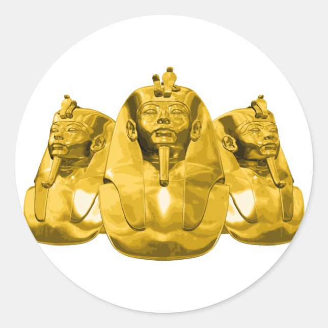 Golden Pharaohs Classic Round Sticker (Front)