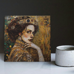 Golden Phase Gustav Klimt Mosaic Edwardian Woman C Tile
