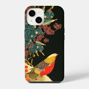 Golden Pheasant in Snow Antique Japanese Floral iPhone 14 Case