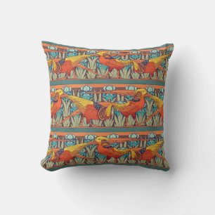 Golden Pheasant Retro Cushion