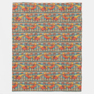 Golden Pheasant Retro Fleece Blanket